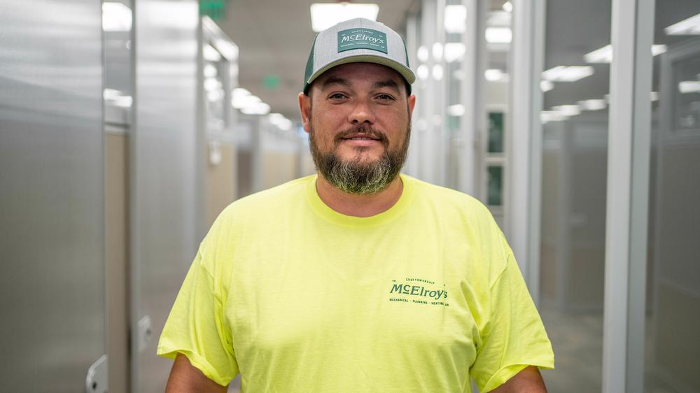 Shawn Brown, McElroy’s commercial HVAC service technician, celebrates 10 years with McElroy’s on July 20, 2025.