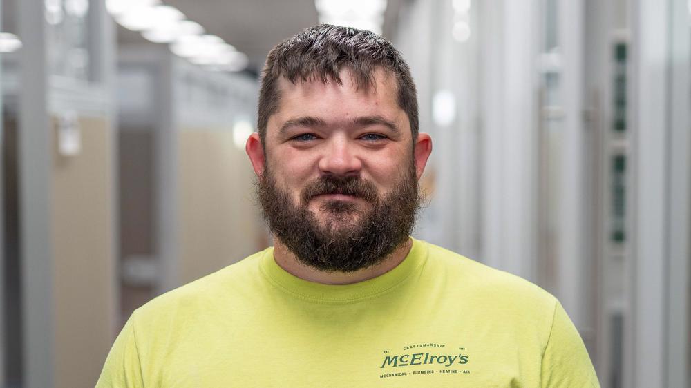 Keith Gerisch, McElroy’s service plumber, celebrates 10 years with McElroy’s on October 26, 2025.