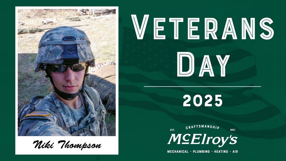 U.S. Army Specialist Niki Thompson is now a purchaser on the McElroy’s warehouse team.