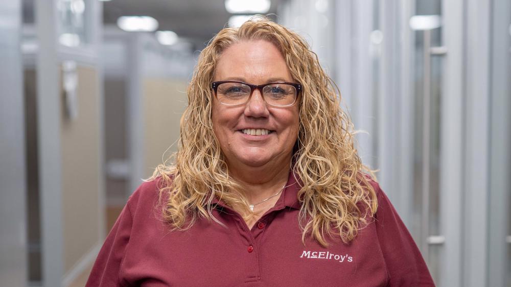 Alyssa Gentry, McElroy’s assistant project manager, celebrates 15 years with McElroy’s on April 24, 2026.