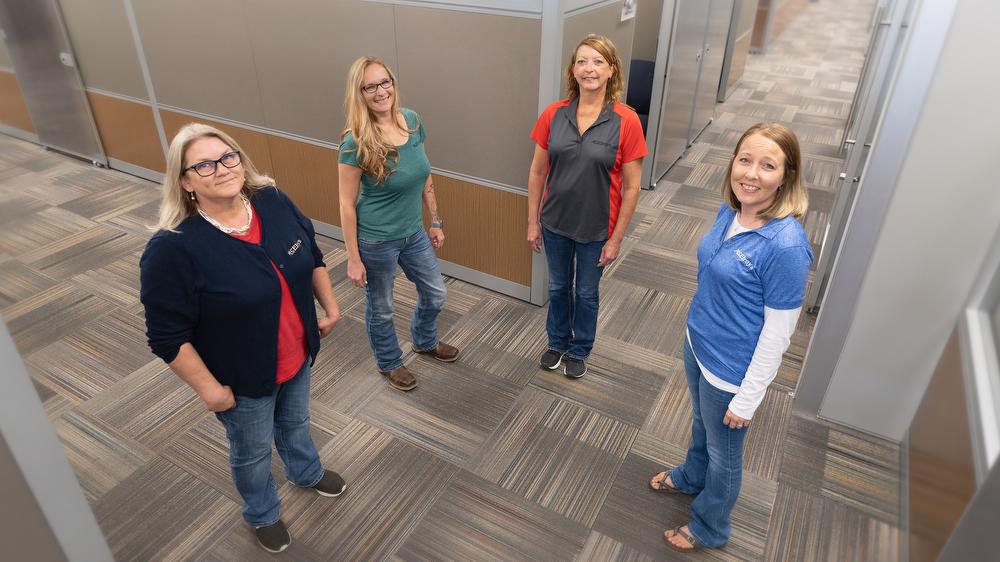 McElroy's Customer Service Team. Julie Schirmer, Kim Davidson, Zoe Bock, Cassie Benton.