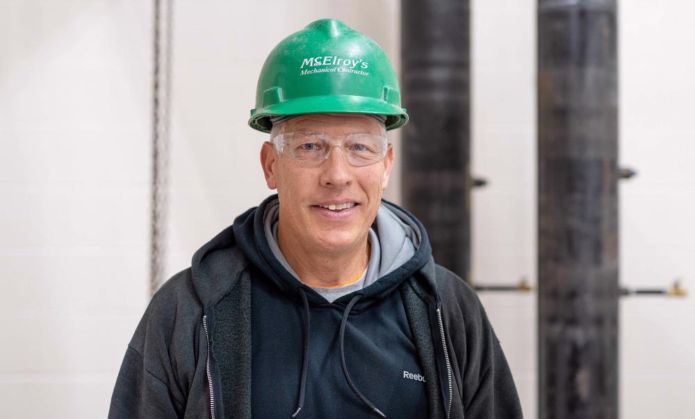 Jim Konrade, McElroy’s commercial construction plumbing technician, celebrates his 15th McElroy’s anniversary, January 9, 2023.