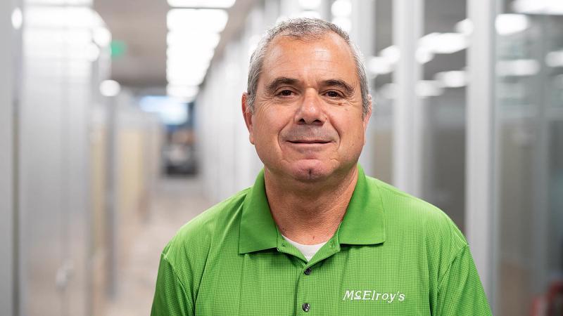 Haig Sarkesian, McElroy’s residential HVAC sales, celebrates 10 years with McElroy’s on July 14, 2024.