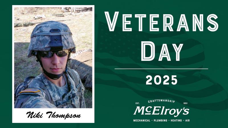 U.S. Army Specialist Niki Thompson is now a purchaser on the McElroy’s warehouse team.