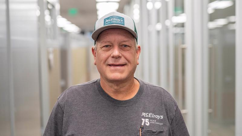 Chuck Buss, McElroy's commercial HVAC service technician, celebrates 30 years with McElroy’s on August 5, 2026.
