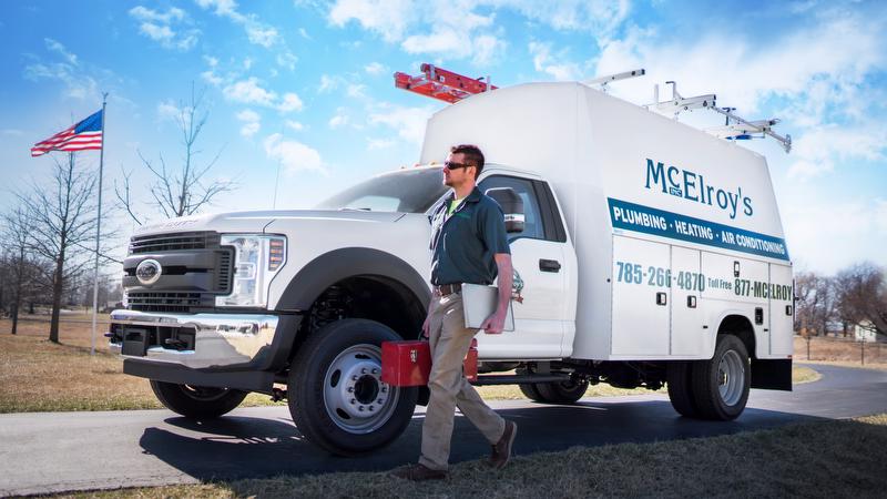 McElroy's HVAC Service Tech and Truck