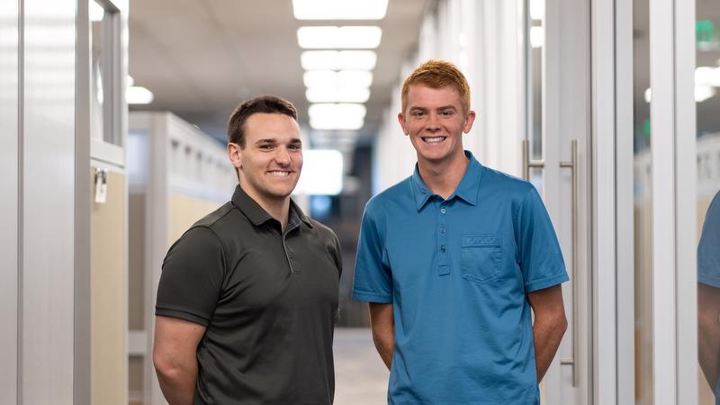 McElroy's 2021 summer interns – architectural engineering students Ben Post and Parker Beal..
