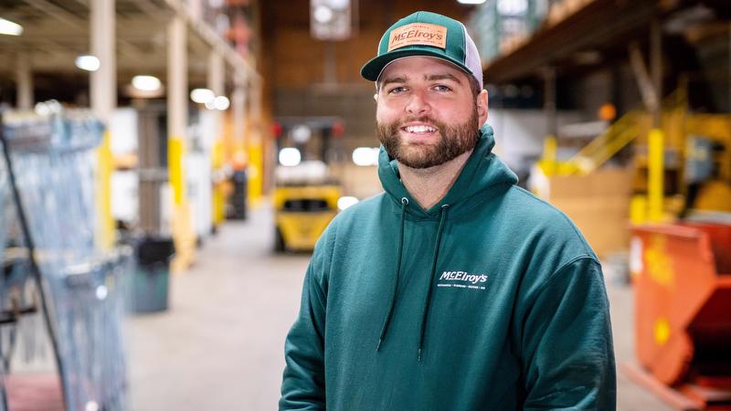 Rhett Reynolds, McElroy’s plumbing/pipefitting purchasing and warehouse, 10th anniversary portrait, May 18, 2022.