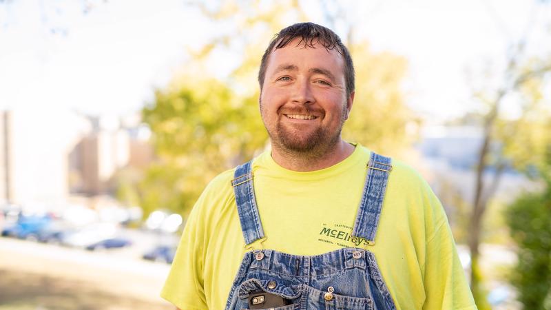 Nate Zirkle, McElroy’s construction division plumber/pipefitter, celebrates his 10th McElroy’s anniversary on November 6, 2022.