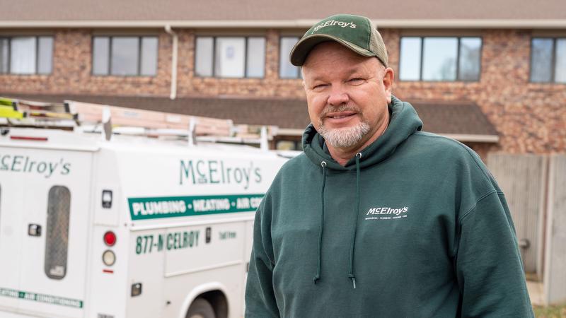 Greg Zabokrtsky, McElroy’s commercial HVAC service technician, celebrates his 30th McElroy’s anniversary, December 14, 2022.