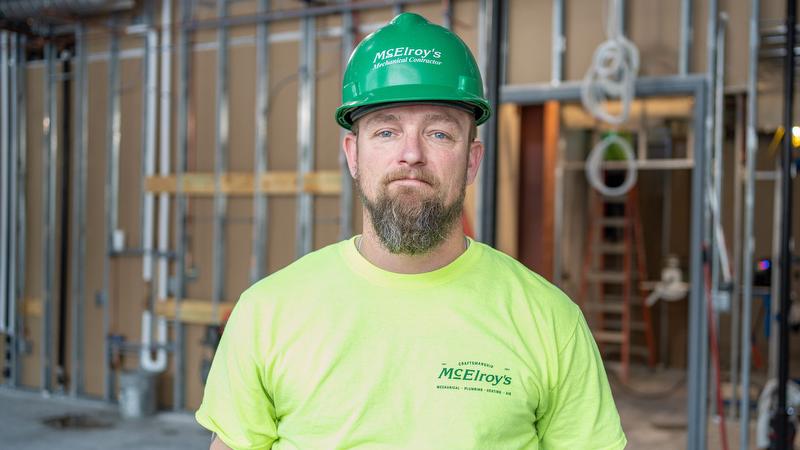 David Dwyer, McElroy’s plumbing/pipefitting foreman, celebrates his 10th McElroy’s anniversary, May 28, 2023.