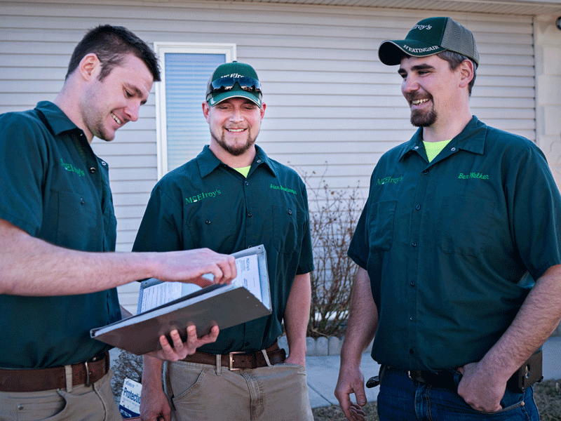 Ben with HVAC Team