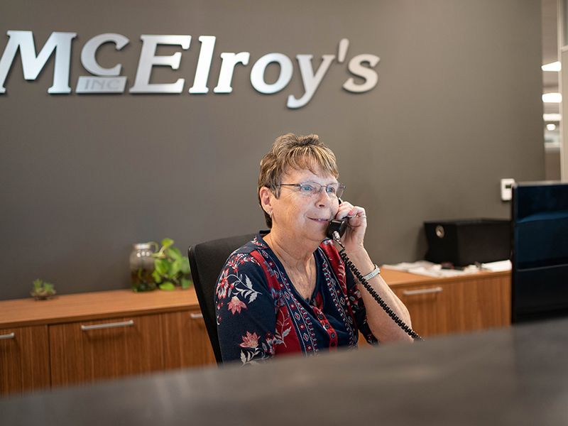 Dona Hartzell, McElroy's receptionist & customer service rep is retiring June 18, 2021