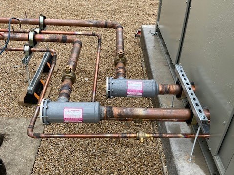 Refrigerant piping by McElroy’s to help add A/C to a large-scale distribution facility in Waco, TX.