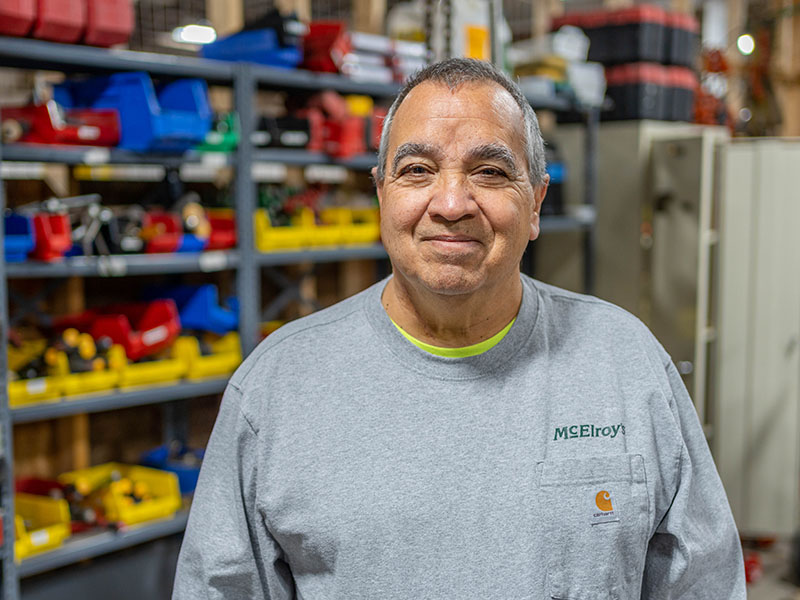 Chuck Smelter, McElroy’s tools manager, will retire December 31, 2021 after 45 years with McElroy’s.