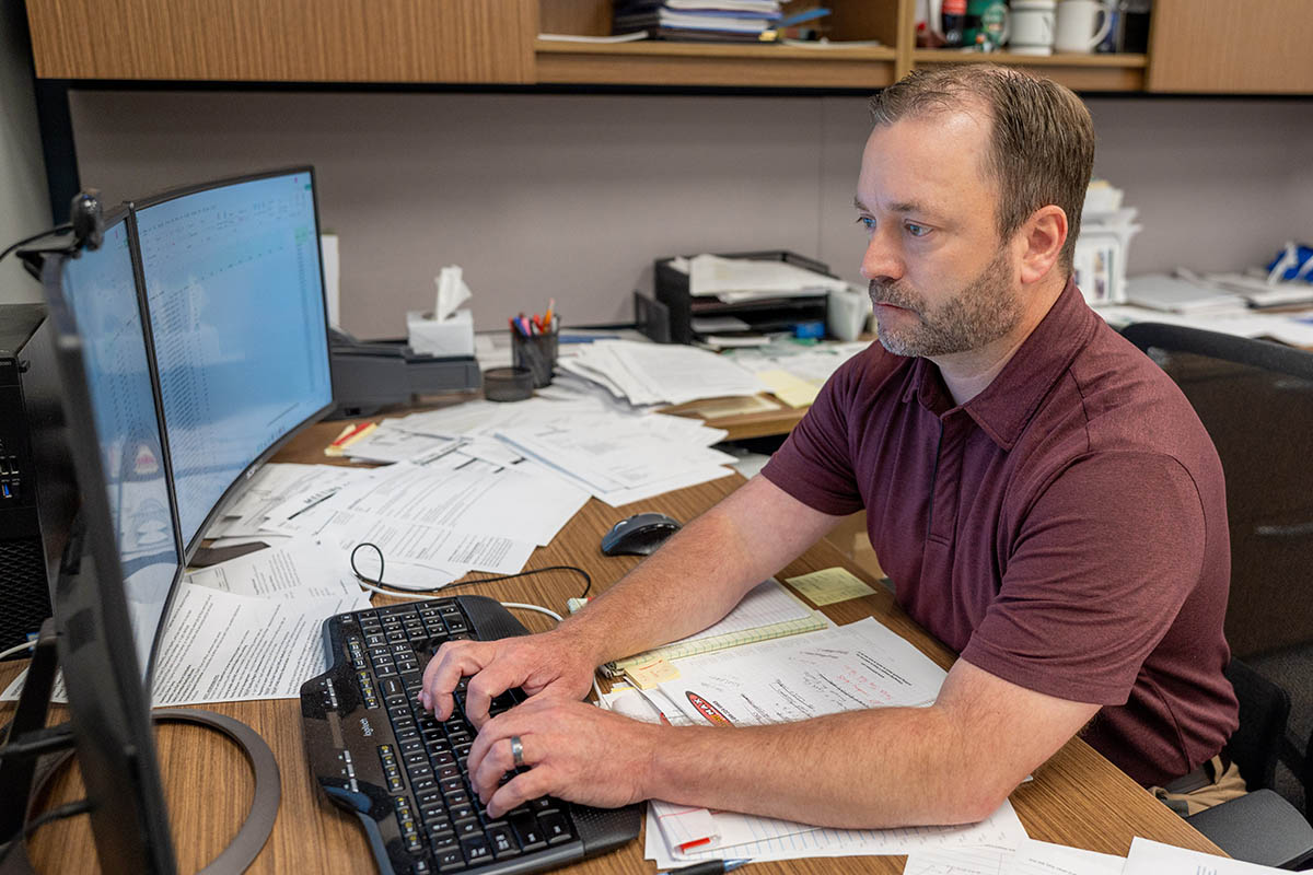 Nathan Stillings, McElroy’s chief financial officer, works to maintain and improve the financial soundness of McElroy’s.