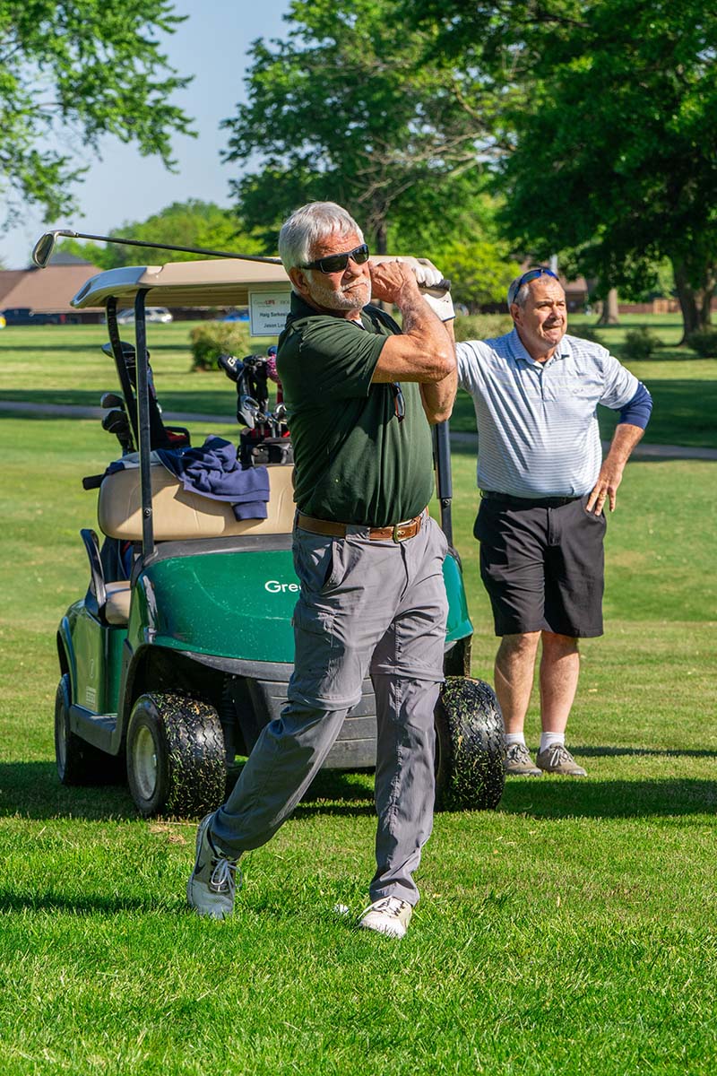 endy Habiger, McElroy’s plumbing service sales, was a frequent member of McElroy’s golf teams for charitable tournaments.