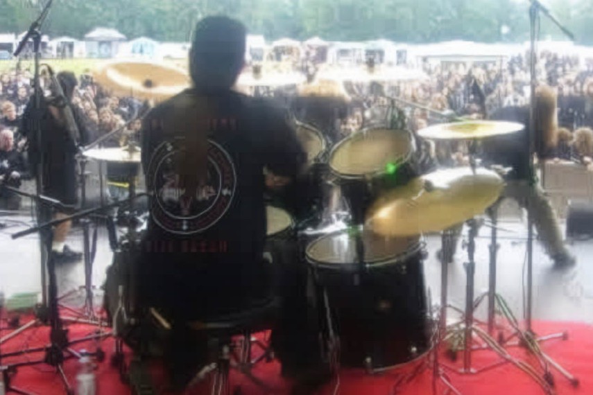 James King played drums for two touring heavy metal bands.
