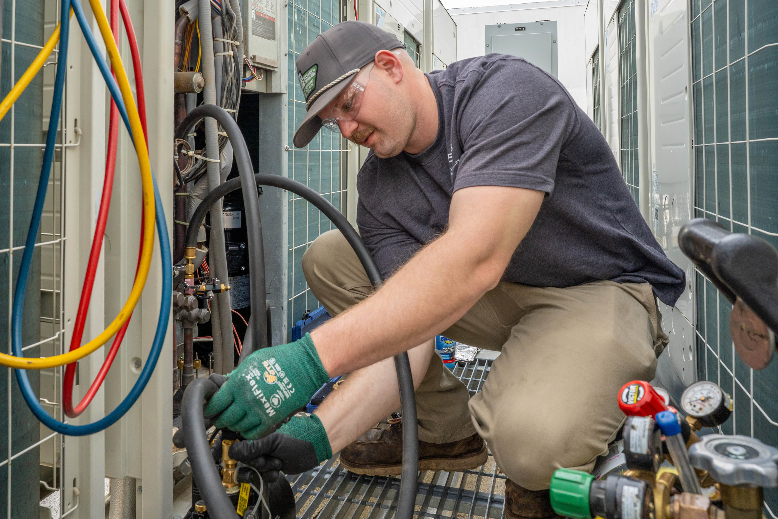 Trevor Boudeman, McElroy’s commercial HVAC service tech, keeps commercial HVAC systems running reliably and efficiently.