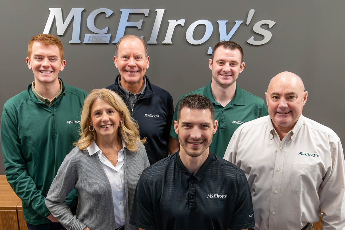 Chairman Dan Beal and descendants of company founder Homer McElroy who now work at McElroy’s Inc.
