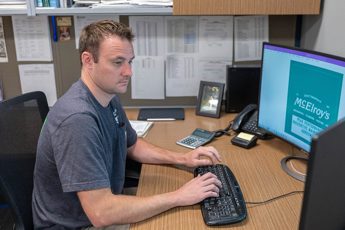 Brit Hunsicker, McElroy’s commercial HVAC service sales, ensures that each project has the right team, materials and equipment.